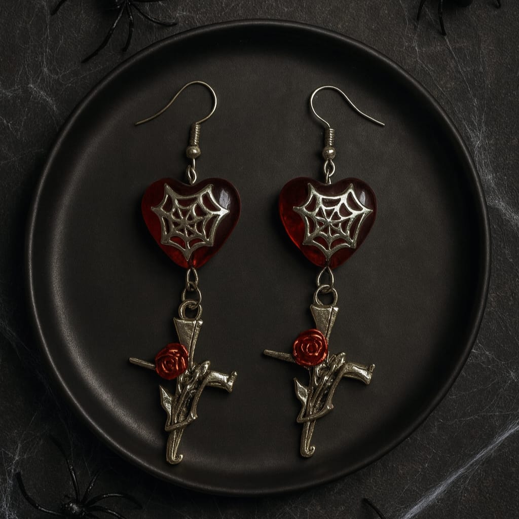 Aretes "Web of Devotion" Colección Broken Hearts