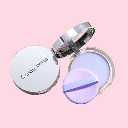 Polvo morado matificante anti brilllos Candy Bella