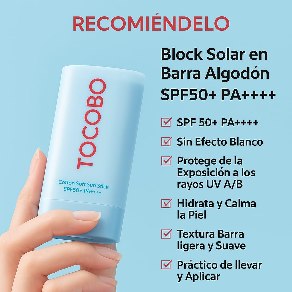 Bloqueador en barra Cotton Soft Tocobo