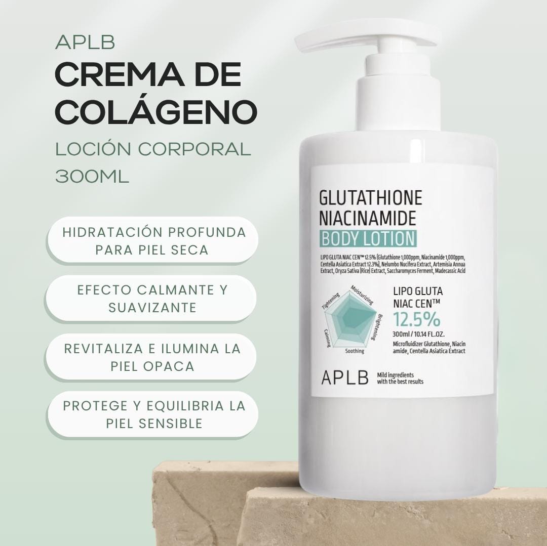 Crema corporal Glutathione & Niacinamide Glow APLB