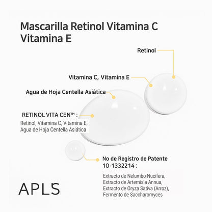 Mascarilla Retinol Vitamin C & E APLB