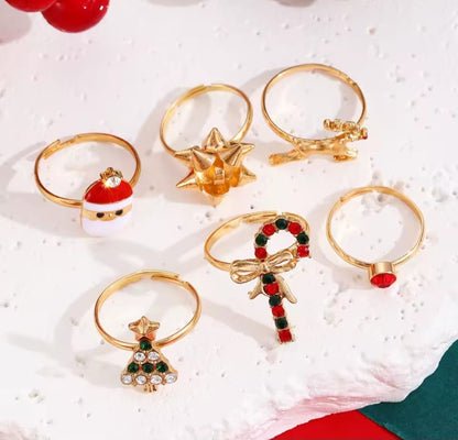 Anillos Christmas Golden Sparkle