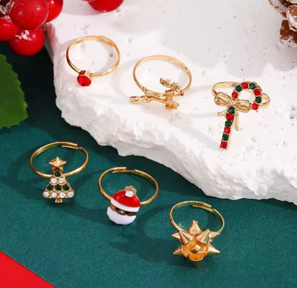 Anillos Christmas Golden Sparkle