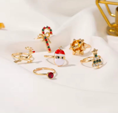Anillos Christmas Golden Sparkle