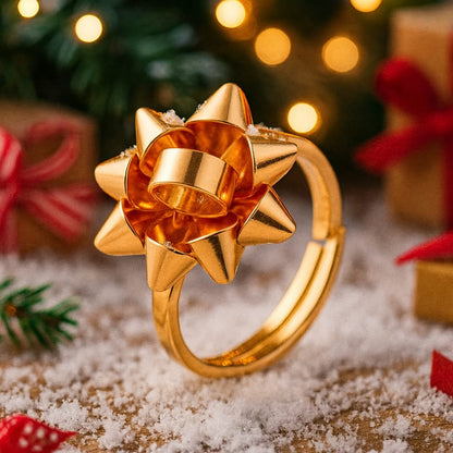 Anillos Christmas Golden Sparkle