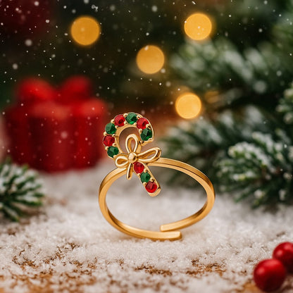 Anillos Christmas Golden Sparkle