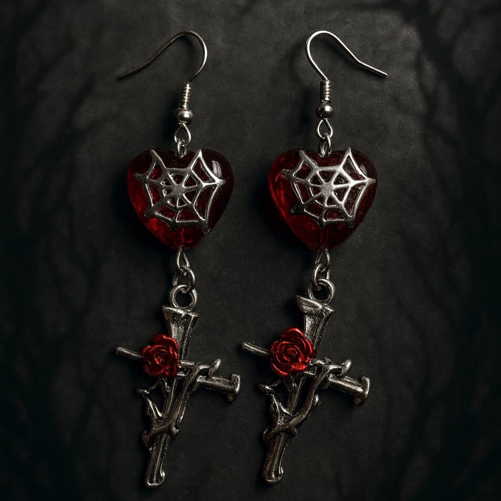 Aretes "Web of Devotion" Colección Broken Hearts