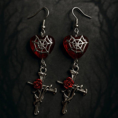 Aretes "Web of Devotion" Colección Broken Hearts