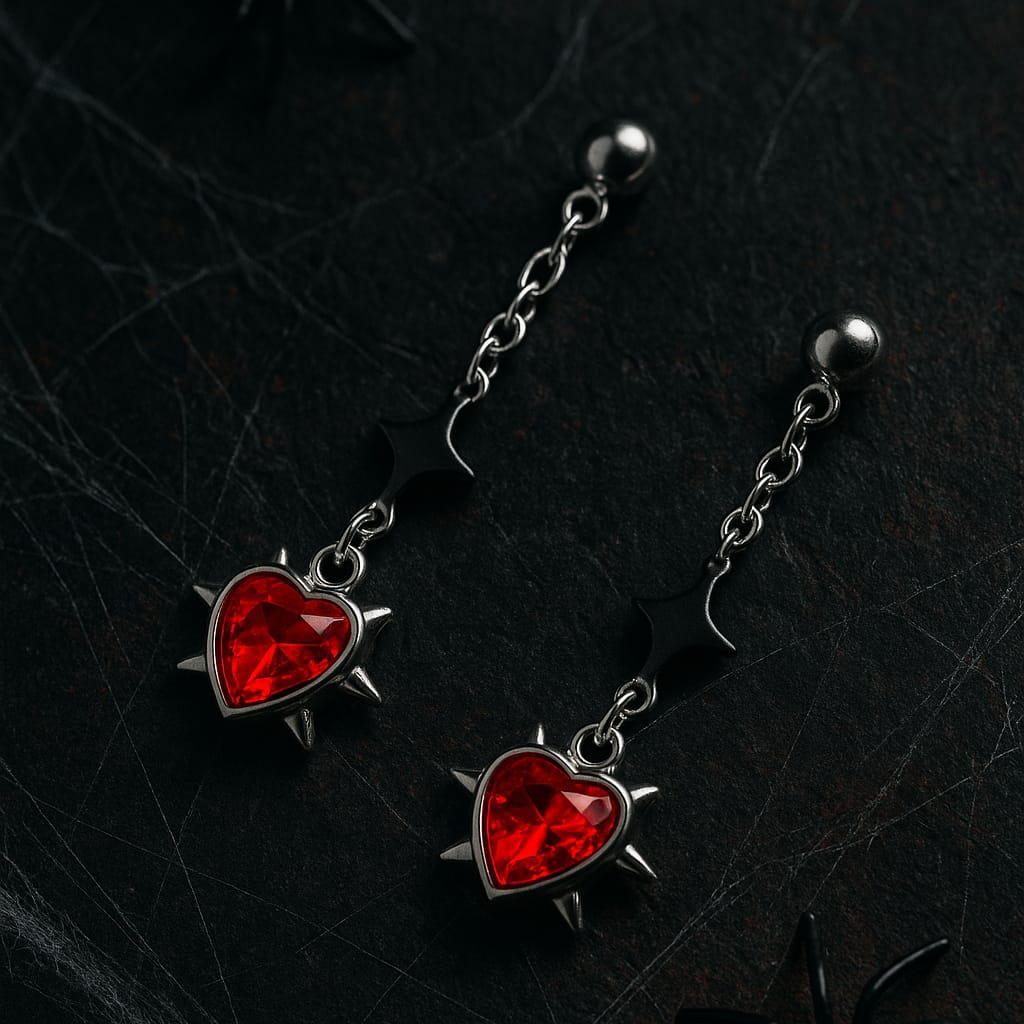 Aretes "Crimson Thorn Drops" Colección Broken Hearts