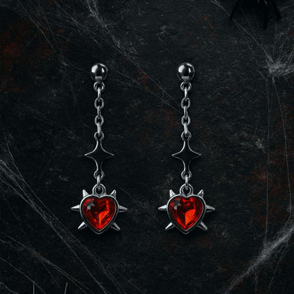 Aretes "Crimson Thorn Drops" Colección Broken Hearts
