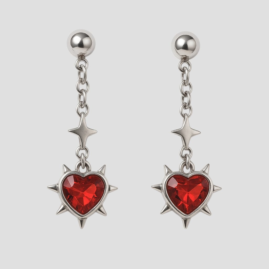 Aretes "Crimson Thorn Drops" Colección Broken Hearts