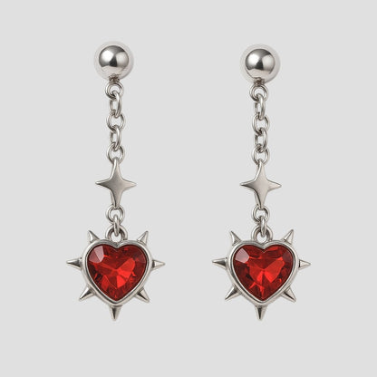 Aretes "Crimson Thorn Drops" Colección Broken Hearts