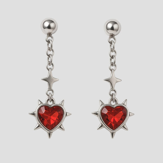 Aretes "Crimson Thorn Drops" Colección Broken Hearts