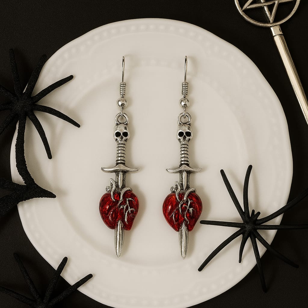 Aretes "Heartless Blade" Colección Broken Hearts
