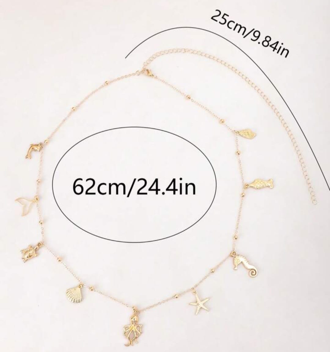 Cinturilla Cadena Sea Charms