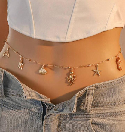 Cinturilla Cadena Sea Charms