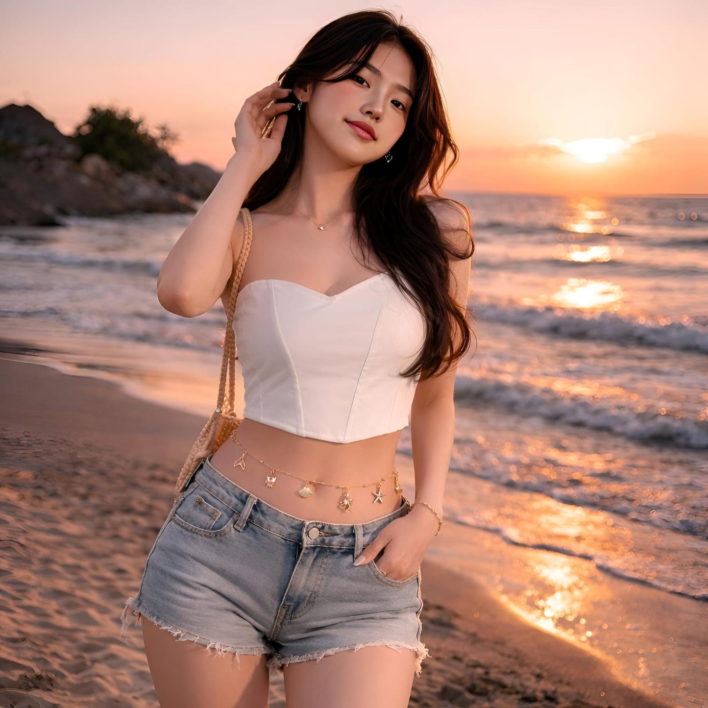 Cinturilla Cadena Sea Charms