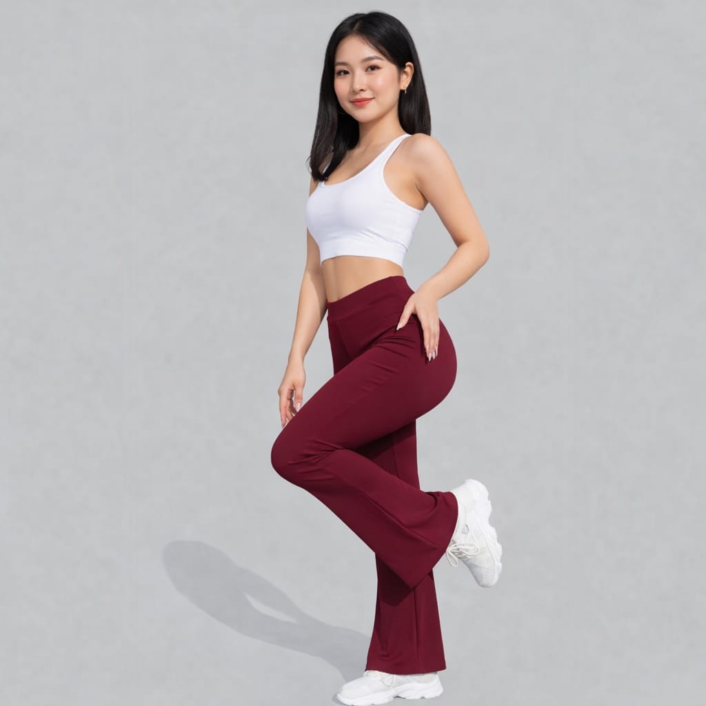 Pantalon Flare Wine Escarlata
