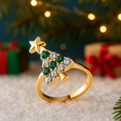 Anillos Christmas Golden Sparkle