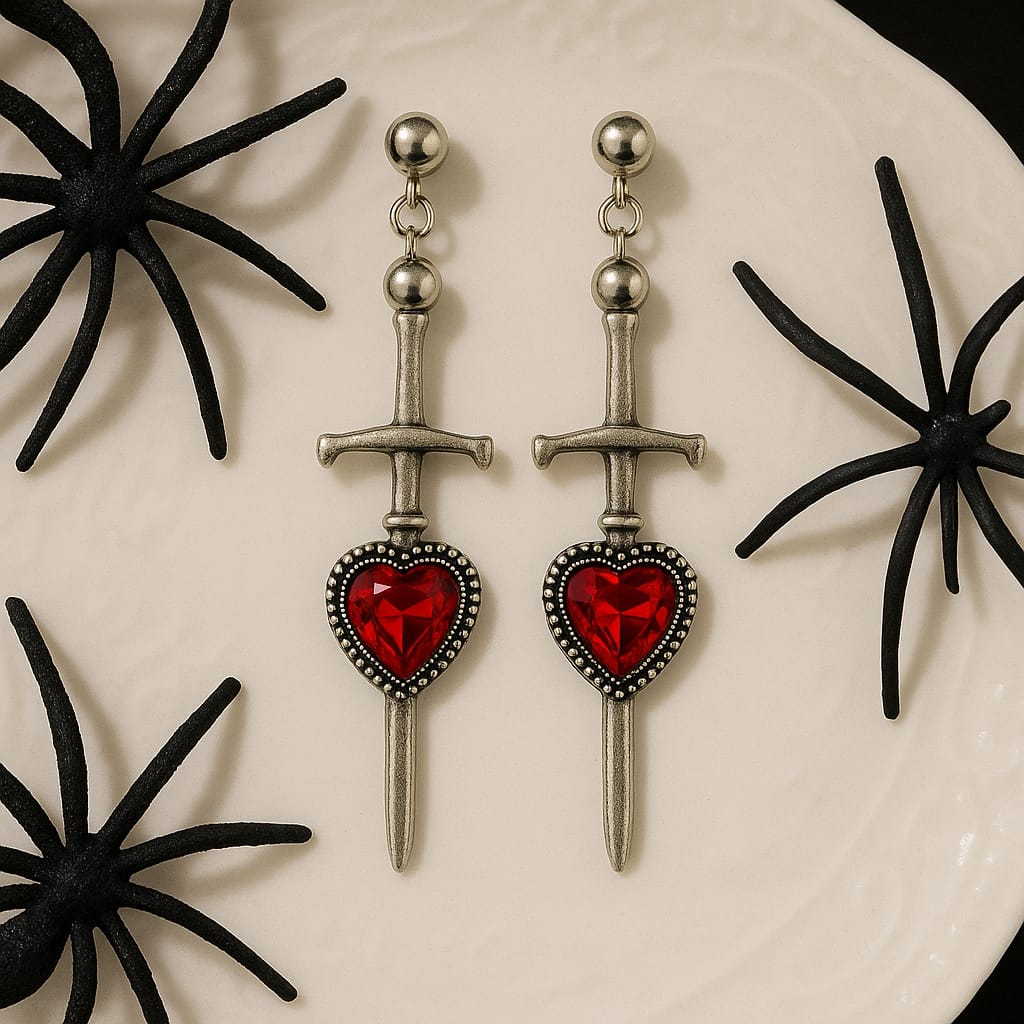 Aretes "Dark Promise Blade" Colección Broken Hearts